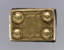 Gold Back Plate of Belt, Langobardic, ca. 600. Creator: Unknown.