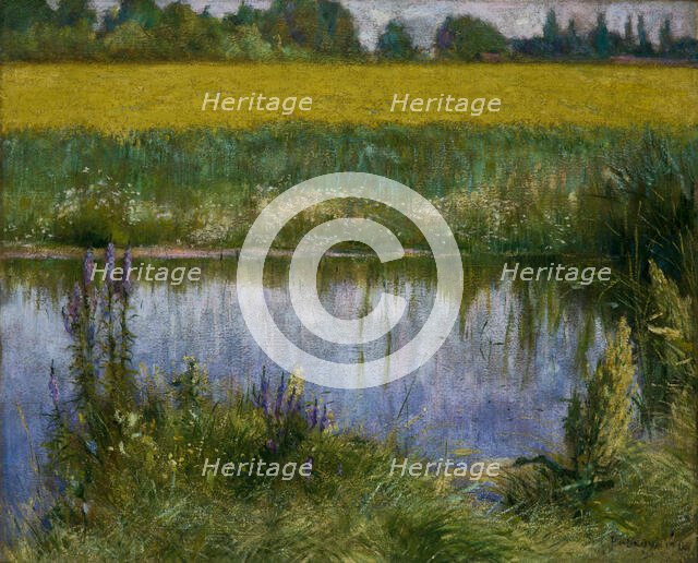 Field of Lupins, 1891. Creator: Wladyslaw Podkowinski.