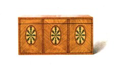 Inlaid Satin-wood Tea-Caddy, 1908. Creator: Shirley Slocombe.