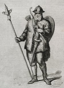 Soldier of the early Goths, 1852. Creator: Coderch.