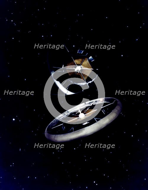 Model of the torus colony, c1970s.  Creator: NASA.