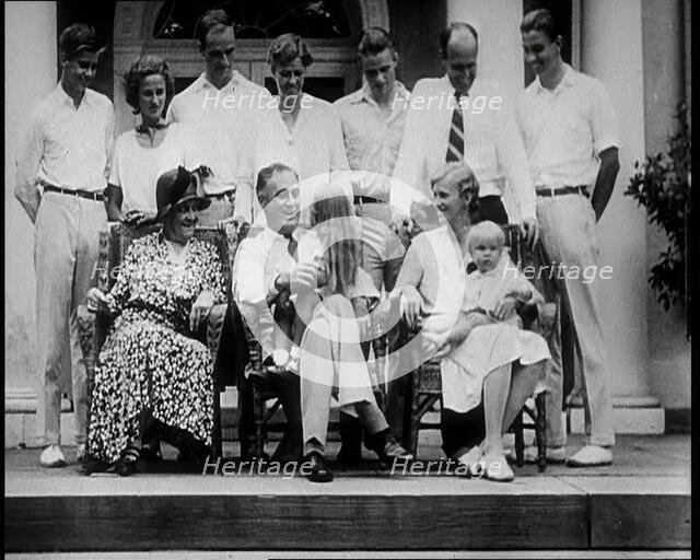 Franklin D Roosevelt, One of the Democratic Presidential Candidates, and Family, 1932. Creator: British Pathe Ltd.