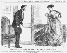'Positively the Last of the Long Skirts this Season', 1867. Artist: George du Maurier