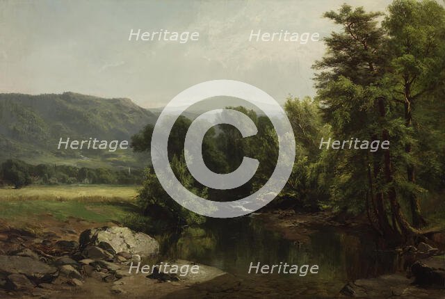 Hudson River Landscape, 1858. Creator: James McDougal Hart.