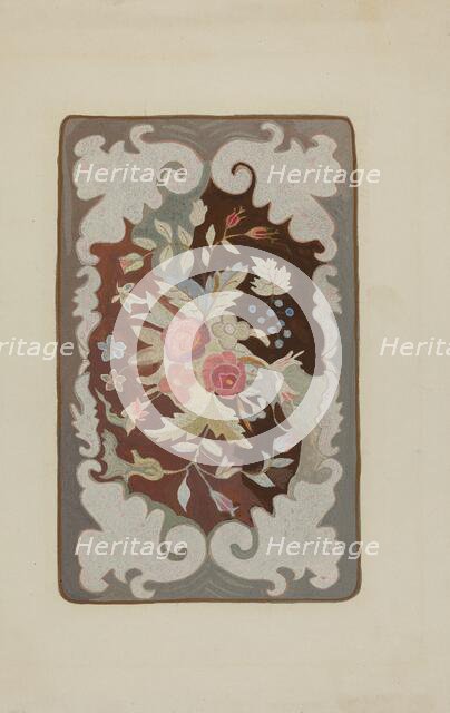 Hooked Rug, c. 1936. Creator: Mosseller, Lillian M..