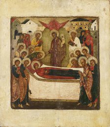 Dormition of the Mother of God, Russian icon, 1600-1650. Creator: Unknown.