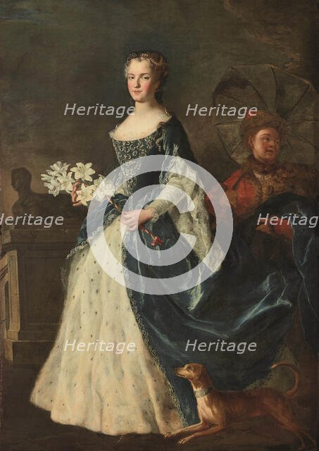 Portrait of Marie Leszczynska, Queen of France (1703-1768), 1725. Creator: Belle, Alexis Simon (1674-1734).