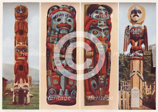 'Red Indian Sagas Told in Carved and Painted Wood', c1935. Artist: Unknown.