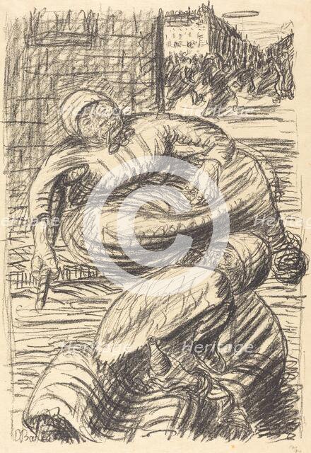 Street in Warsaw, published 1915. Creator: Ernst Barlach.