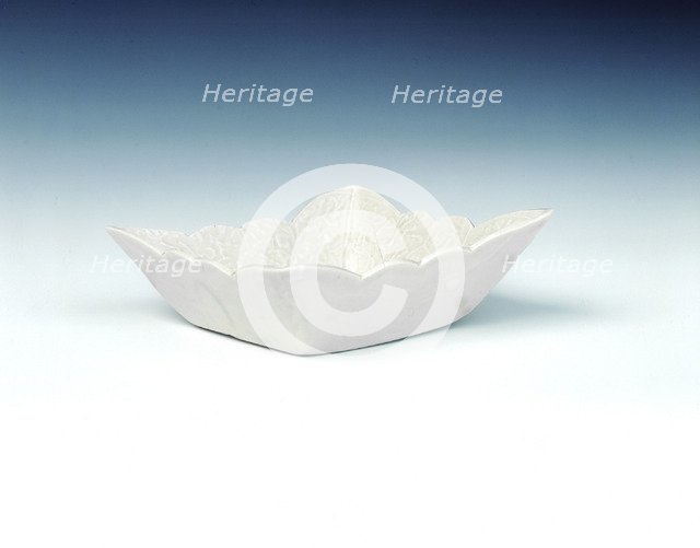 Ding type scalloped-edged square saucer, Liao dynasty, China, mid 11th century. Artist: Unknown