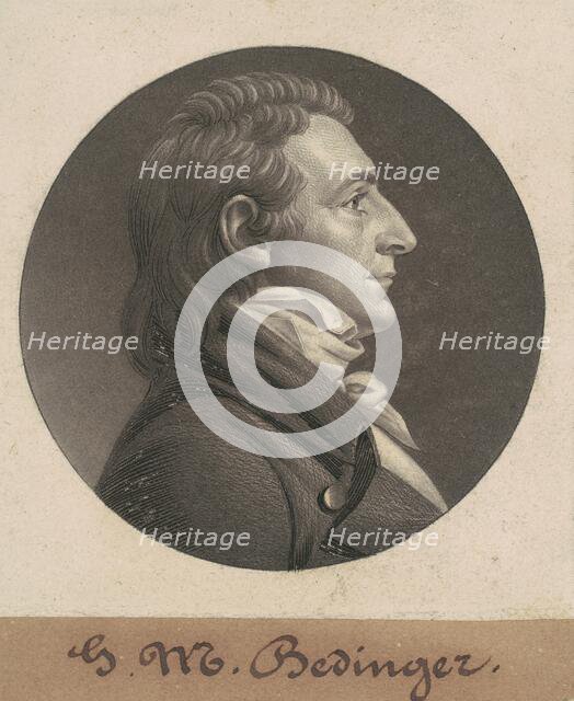 George Michael Bedinger, 1806. Creator: Charles Balthazar Julien Févret de Saint-Mémin.