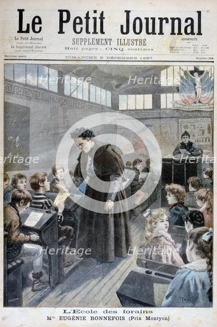Mademoiselle Eugenie Bonnefois, founder of a school for children of fairground workers, 1897. Creator: F Meaulle.