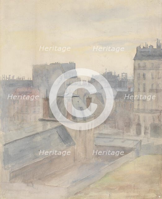 View from the Artist's Home in Paris, c1890. Creator: Albert Edelfelt.
