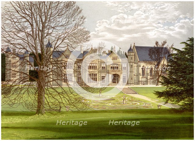 Exton House, Rutland, home of the Earl of Gainsborough, c1880. Artist: Unknown