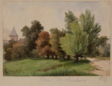 View in Roxbury, c1820-1865. Creator: David Claypoole Johnston.