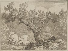 The Sportsman near the Large Tree, 17th century. Creator: Allart van Everdingen.