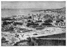 'View of the roadstead and town of San Paolo de Loanda', Angola, West Africa, c1890. Artist: Unknown