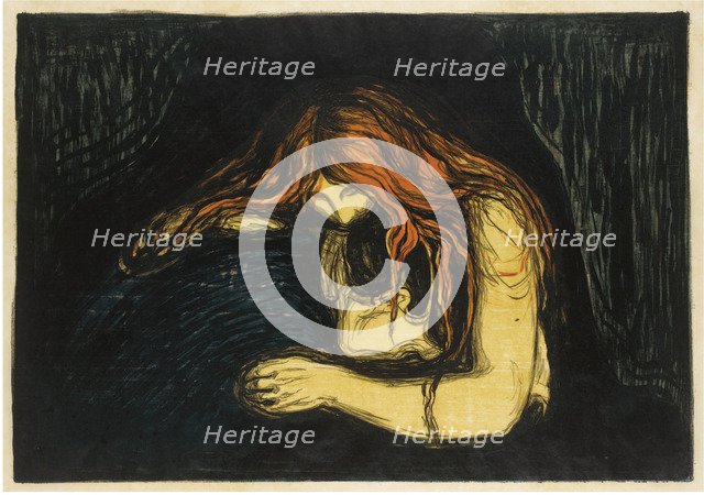 The Vampire II, 1895-1900. Artist: Munch, Edvard (1863-1944)