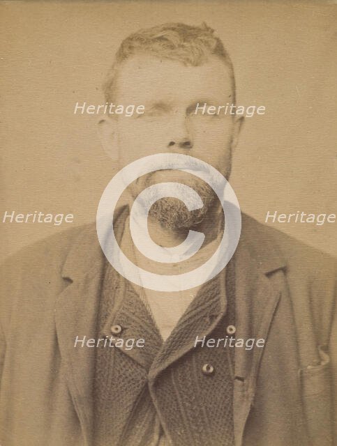 Auvin. Henri. 37 ans, né à St-Meme (Charente-Inférieure). Chaudronnier. Anarchiste. 1/3/94., 1894. Creator: Alphonse Bertillon.