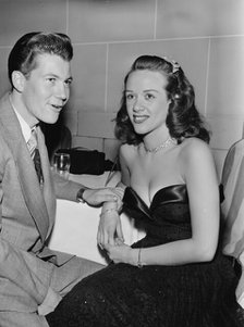 Portrait of Fran Warren and Gene Williams, Hotel Pennsylvania(?), New York, N.Y., ca. Oct. 1947. Creator: William Paul Gottlieb.