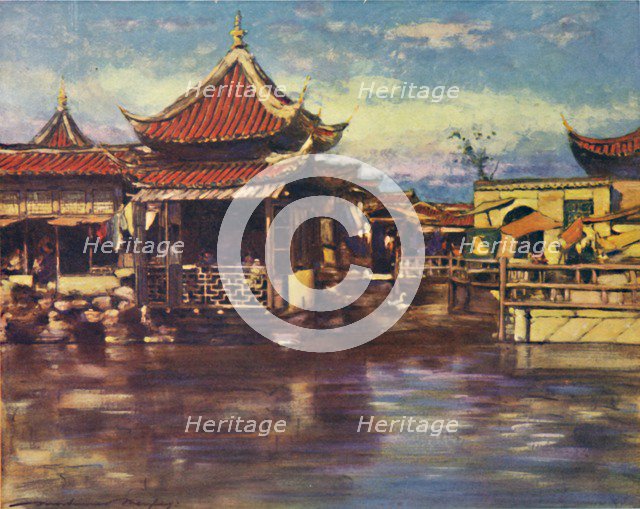 'A Tea House, Shanghai', 1903. Artist: Mortimer L Menpes.