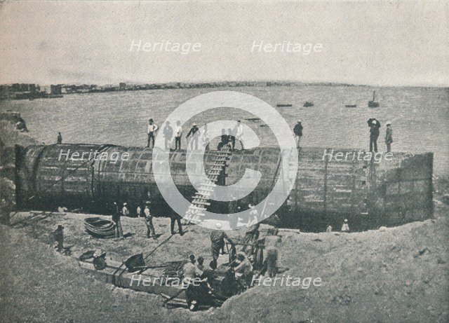 'Preparing to Launch', 1877, (1910). Creator: Unknown.