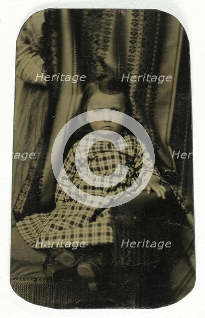 Untitled (Portrait of Seated Girl), 1850/99. Creator: Unknown.