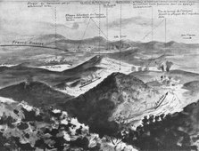 'Croquis panoramique de la bataille de Gornitchevo (12 - 14 septembre)', 1916. Creator: Unknown.