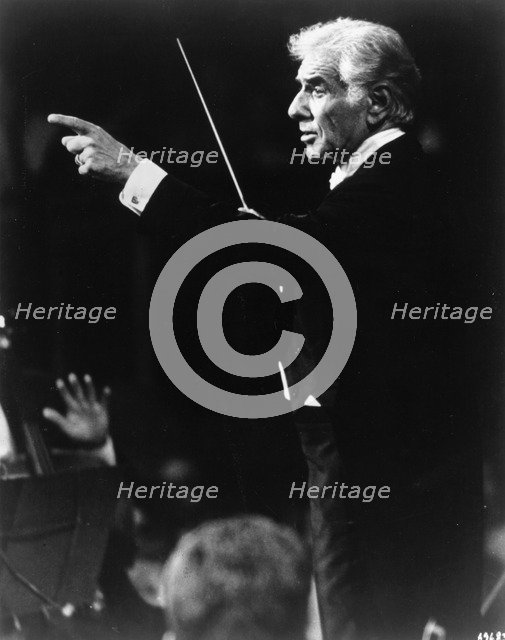 Leonard Bernstein (1918-1990), American composer, 1990. Artist: Unknown