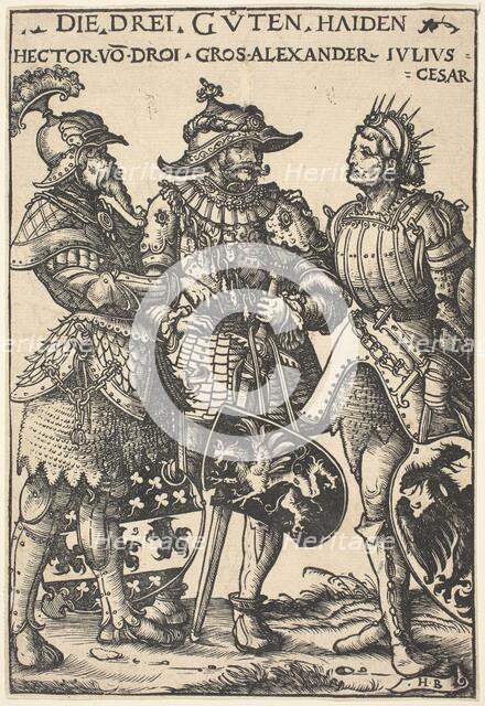 Hector, Alexander and Julius Caesar, 1516. Creator: Hans Burgkmair, the Elder.