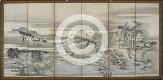 Landscapes of the Four Seasons: Spring and Summer, Edo period, late 18th-early 19th century. Creator: Hishikawa Sori.