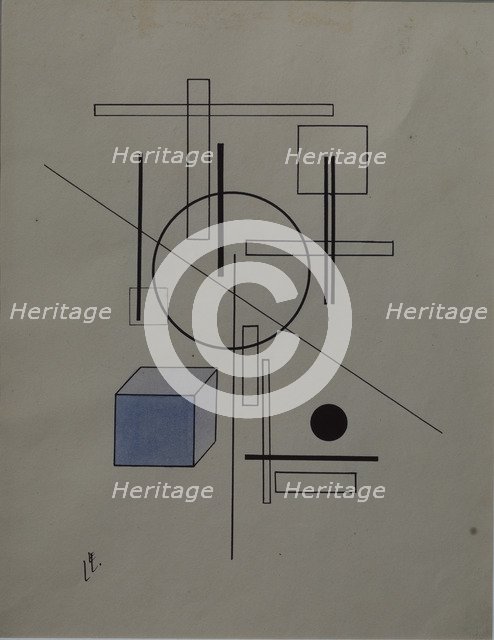 Composition, 1920. Artist: Lissitzky, El (1890-1941)
