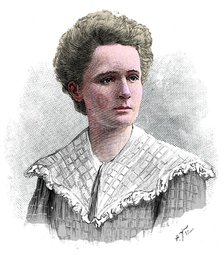 Marie Sklodowska Curie, Polish-born French physicist, 1904.   Artist: Anon.