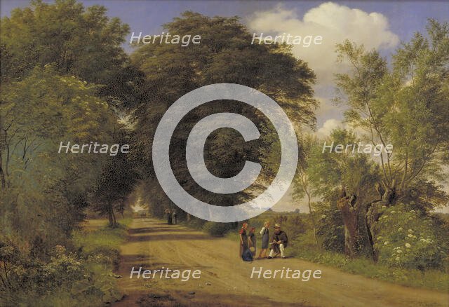 A Country Road near Vognserup Manor, Zealand, 1849. Creator: Peter Christian Thamsen Skovgaard.