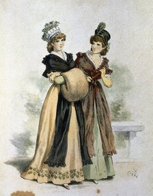 Female costumes from 1798. Creator: Planas, Eusebi (1833-1897).
