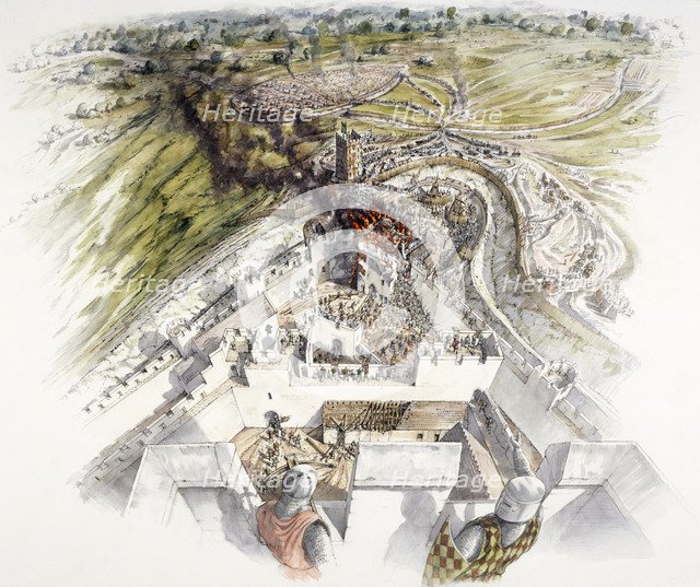 Dover Castle siege, 1216, (c1990-2010). Artist: Peter Dunn.