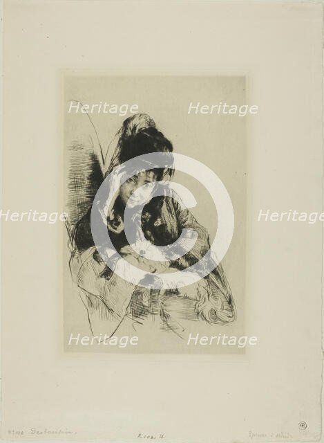 Mme. Desboutin, 1879. Creator: Marcellin Desboutin.