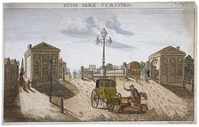 View of Hyde Park Corner Turnpike, Westminster, London, 1792.                                  Artist: Barak Longmate Jr