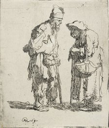 Beggar Man and Beggar Woman conversing, 1630. Artist: Rembrandt Harmensz van Rijn.