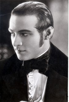 Rudolph Valentino (1895-1926), film actor born in Italy, in a scene from the film 'The Black Eagl…