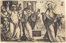 The Pharisees Wish to Stone Christ. Creator: Georg Pencz.