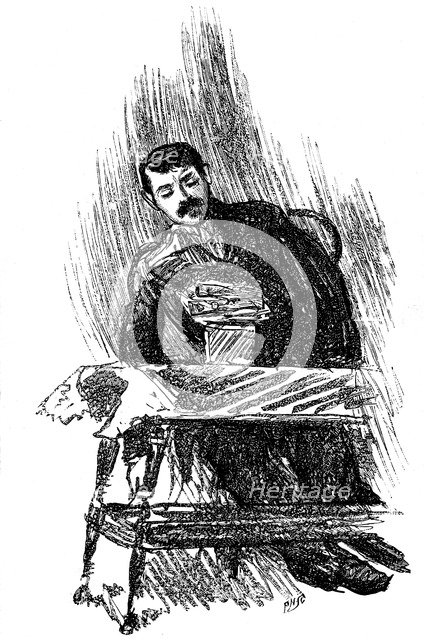 Subject going into a hypnotic trance, 1891. Artist: Unknown