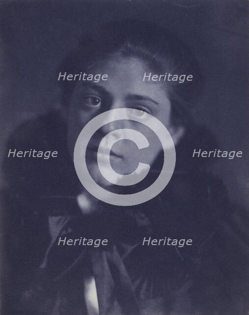 Head-and-shoulders portrait of actress Ethel Barrymore, facing front, c1900. Creator: Horace L Bundy.