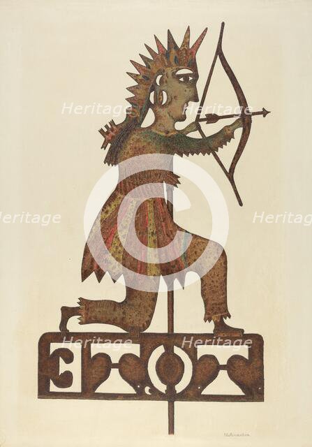 Indian Weather Vane, 1935/1942. Creator: Nicholas Amantea.