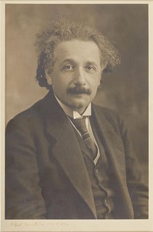 Portrait of Albert Einstein (1879-1955), 1921. Creator: Mishkin, Herman (1871-1948).