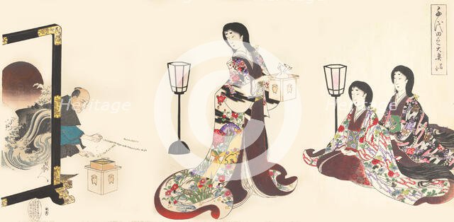 Chiyoda Castle (Album of Women), 1895., 1895. Creator: Chikanobu Yoshu.