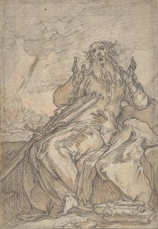 Saint Paul Seated, with his Conversion in the Background, late 16th-mid-17th century. Creator: Abraham Bloemaert.