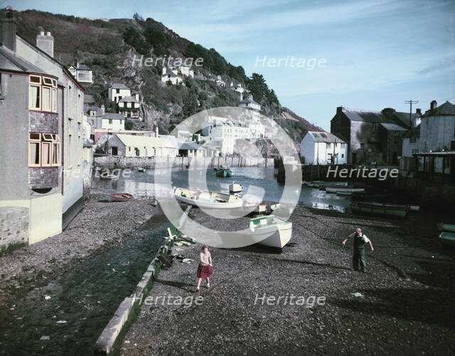 Polperro Harbour, Cornwall, c1955-1965. Creator: Arthur Charles Kirby Ware.
