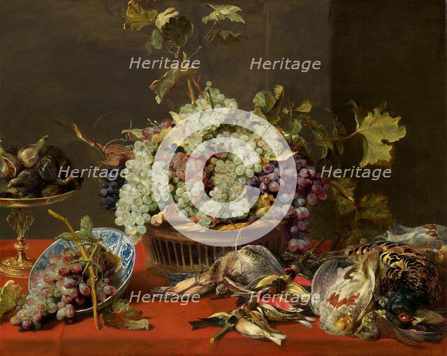 Still Life with Grapes and Game, c. 1630. Creator: Frans Snyders.