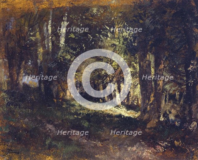 La forêt, between 1850 and 1860. Creator: Felix Francois Georges Philibert Ziem.